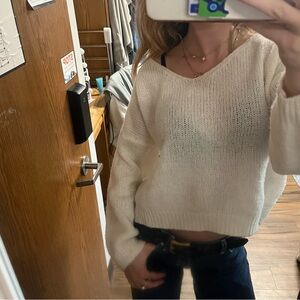 KNITTED off-the shoulder sweater 🤍